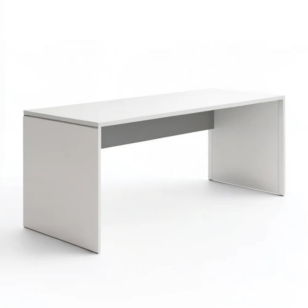 Białe biurko prostokątne z płyty laminowanej 120 x 60 x 75 cm