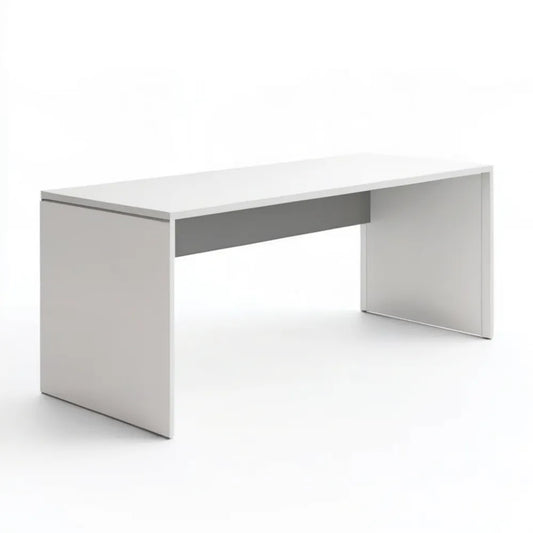 Białe biurko prostokątne z płyty laminowanej 120 x 60 x 75 cm