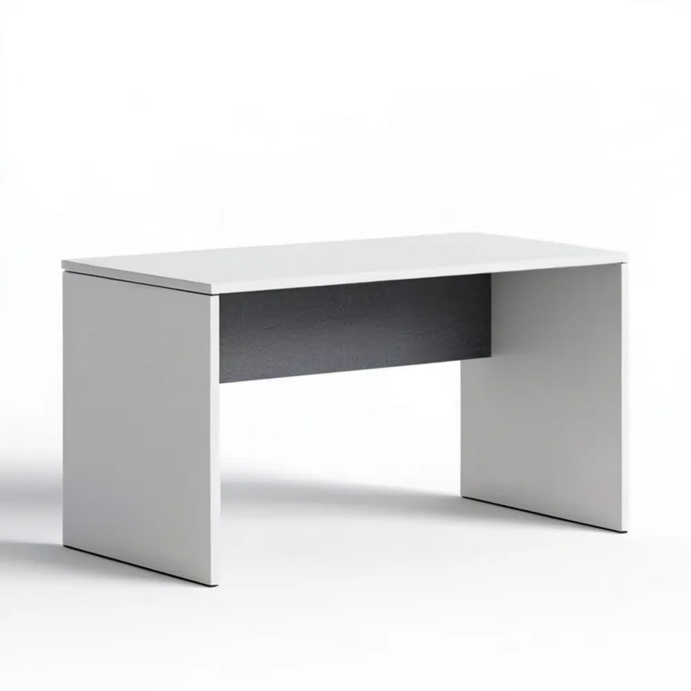 Biurko proste biało-antracytowe z płyty laminowanej 120 x 60 x 75 cm