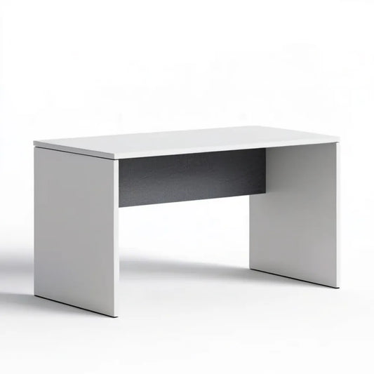 Biurko proste biało-antracytowe z płyty laminowanej 120 x 60 x 75 cm